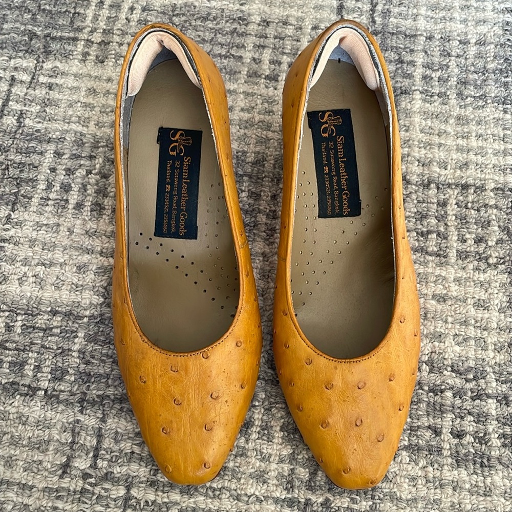 Siam Leather Goods Vintage Ostrich Heels